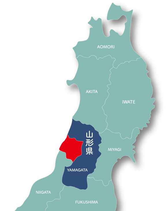 山形県鶴岡市の位置